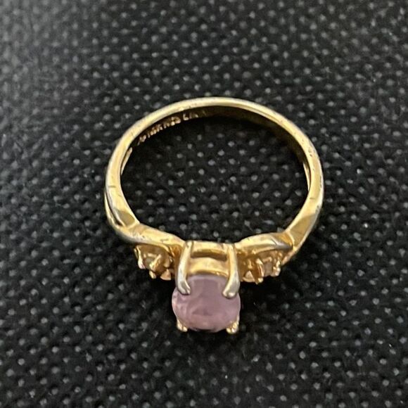 COPY - Ring with a lavender rhinestone - Picture 3 of 6